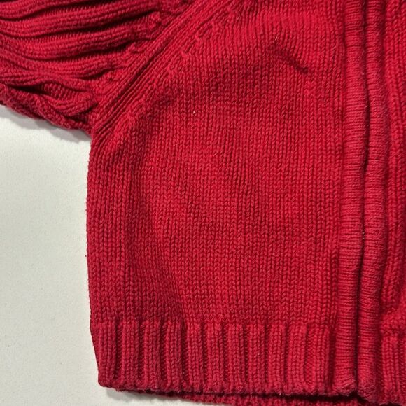 Cherokee | Baby Boys Red Knit Letterman Full Zip Winter Sweater 3M - Picture 5 of 14